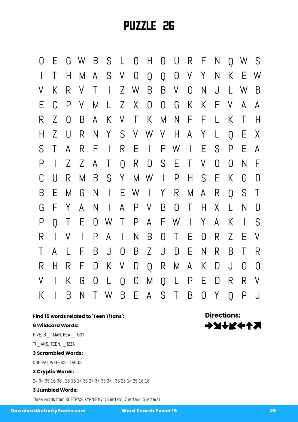Word Search Puzzles Medium