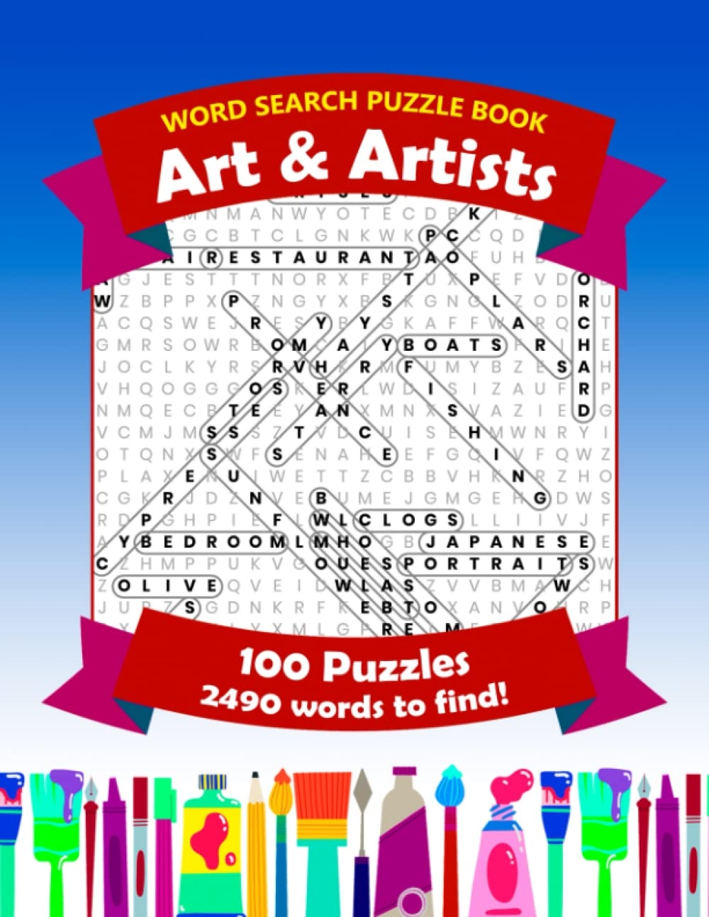 Word Search Puzzle Book Art And Artists Relaxing Word Finder Puzzles For Adults Seniors Teens Art Lovers Elderflower Activity Books Amazon co uk Books