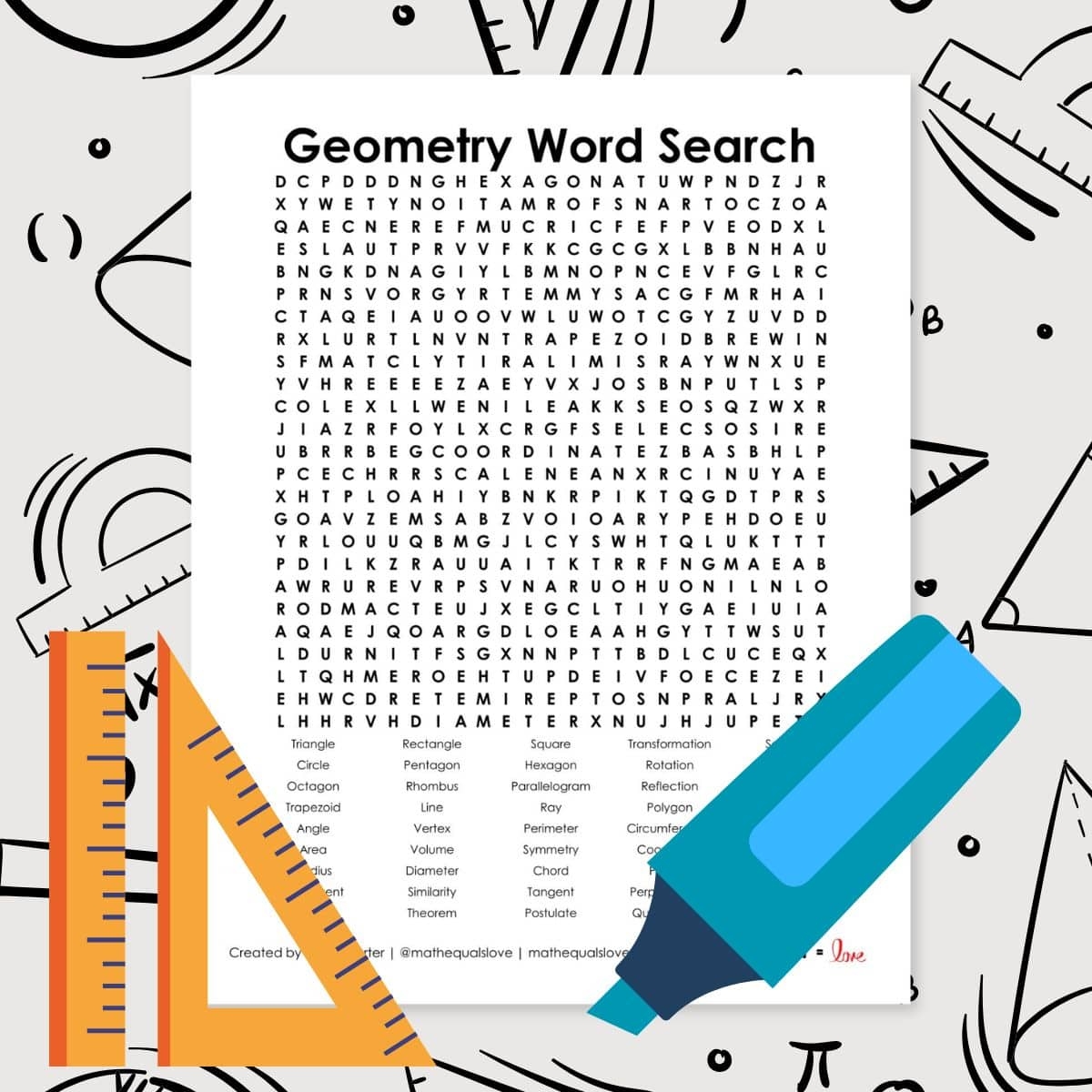 Word Searches Math U003d Love