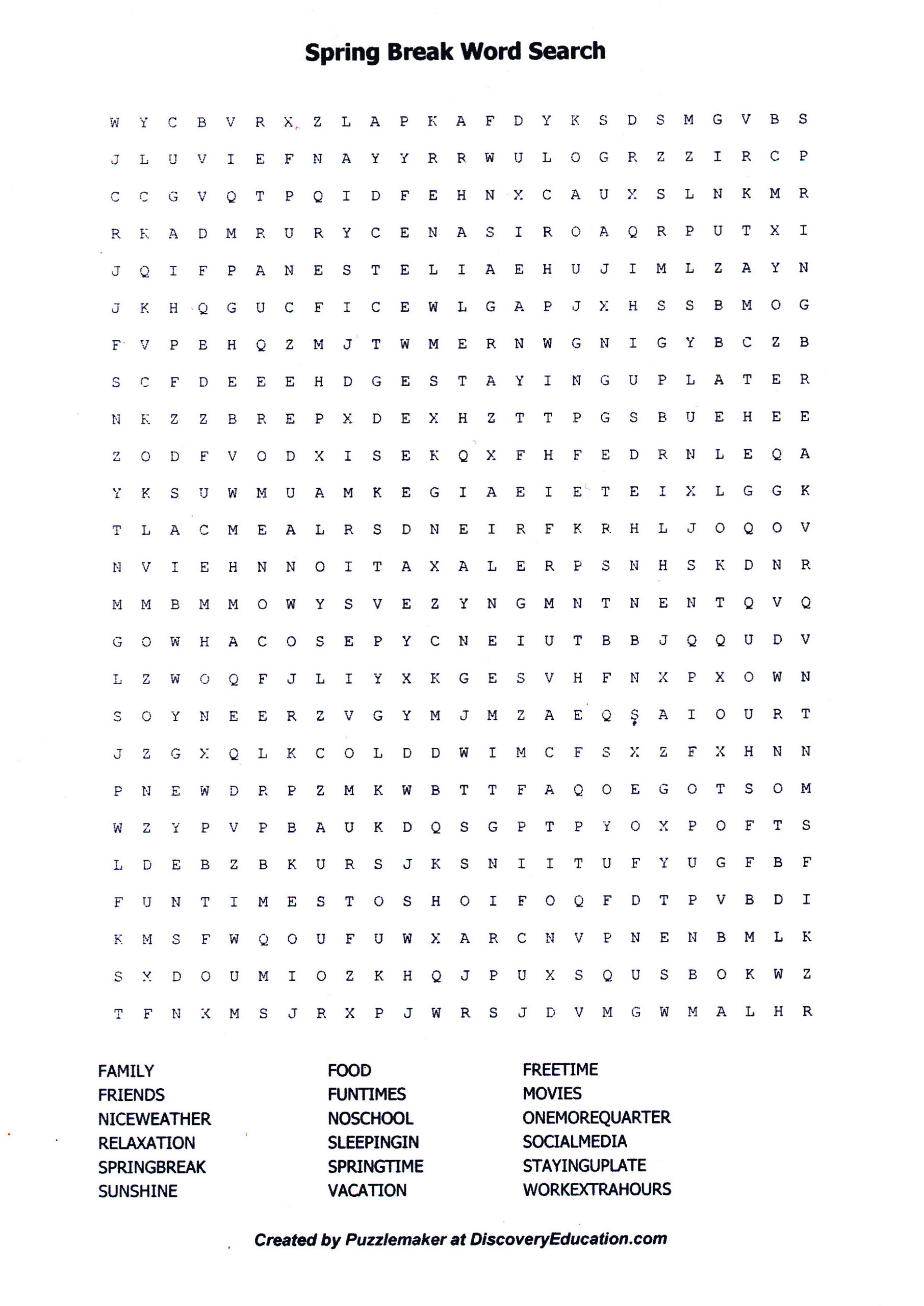 Wordsearch The PowWow Of Osage City High School