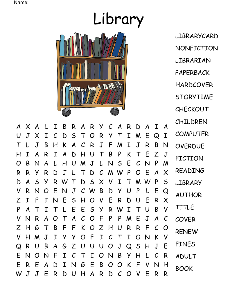 Young Adult Fiction Word Search WordMint